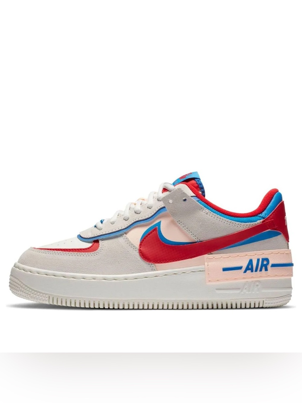 Nike Air Force 1 Shadow sneakers in a "Sail Royal Red" colorway - Picture 11 of 12